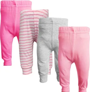 123 Bear Infant and Toddler Soft Cotton Spandex Boys and Girls Pants Multipacks