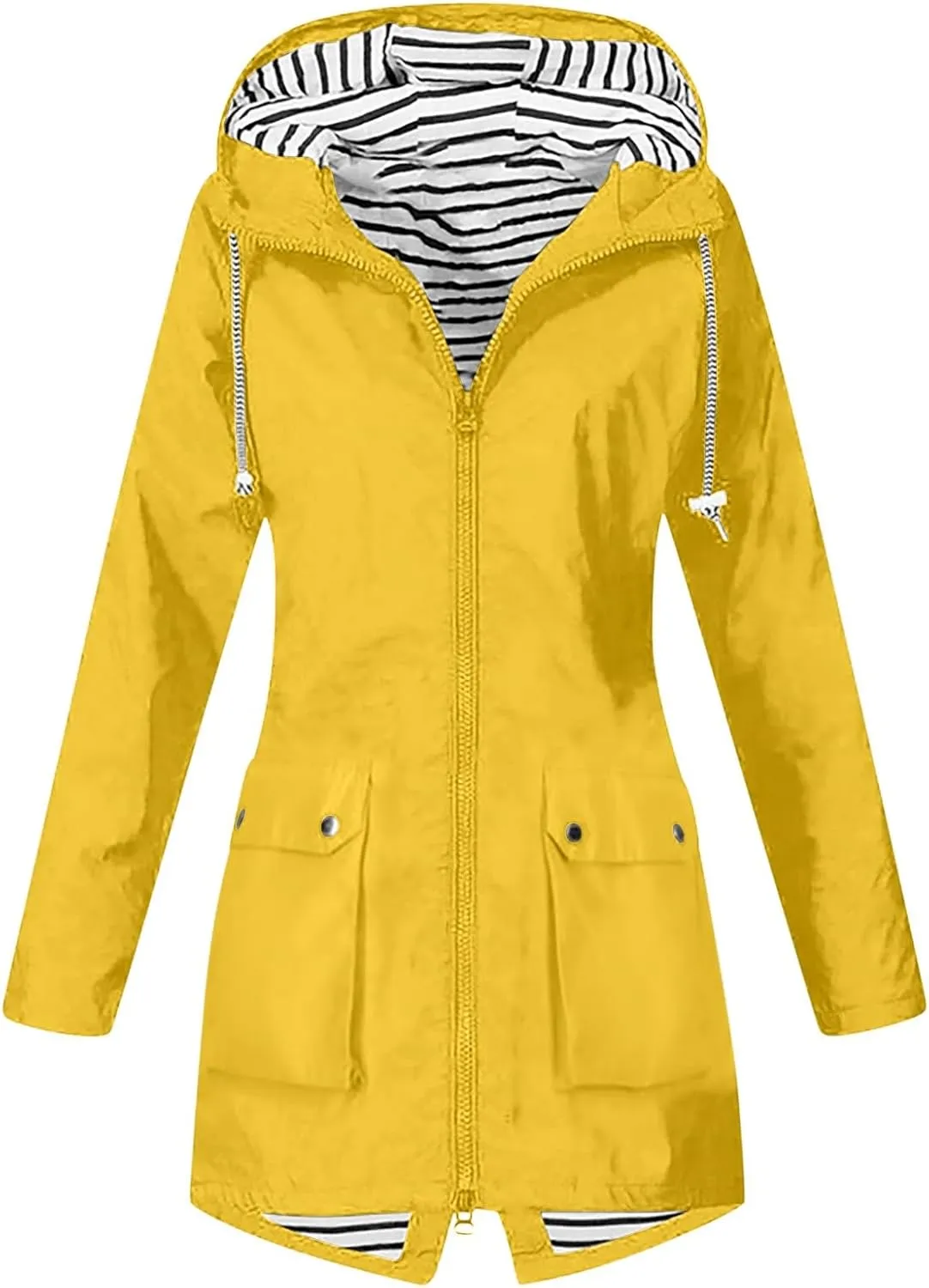 2024 Womens Coat Double Breasted Outwear Lapel Jacket Long Winter Casual Solid Coats Trench Coat With Pockets