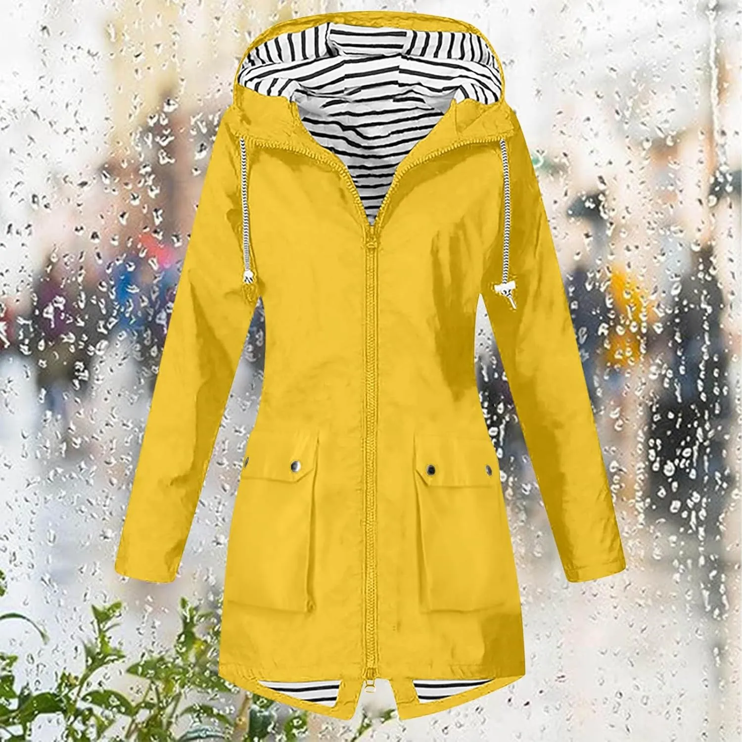 2024 Womens Coat Double Breasted Outwear Lapel Jacket Long Winter Casual Solid Coats Trench Coat With Pockets