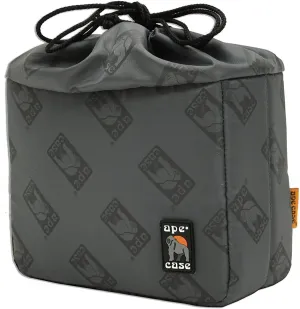 Ape Case Cubeze (ACQB 33 GY) Flexible Padded Storage Bag; Removable & Adjustable Padded Inserts; Drawstring Closure; Hi-Vis Yellow Interior; Exterior Pockets for Accessories; Grey