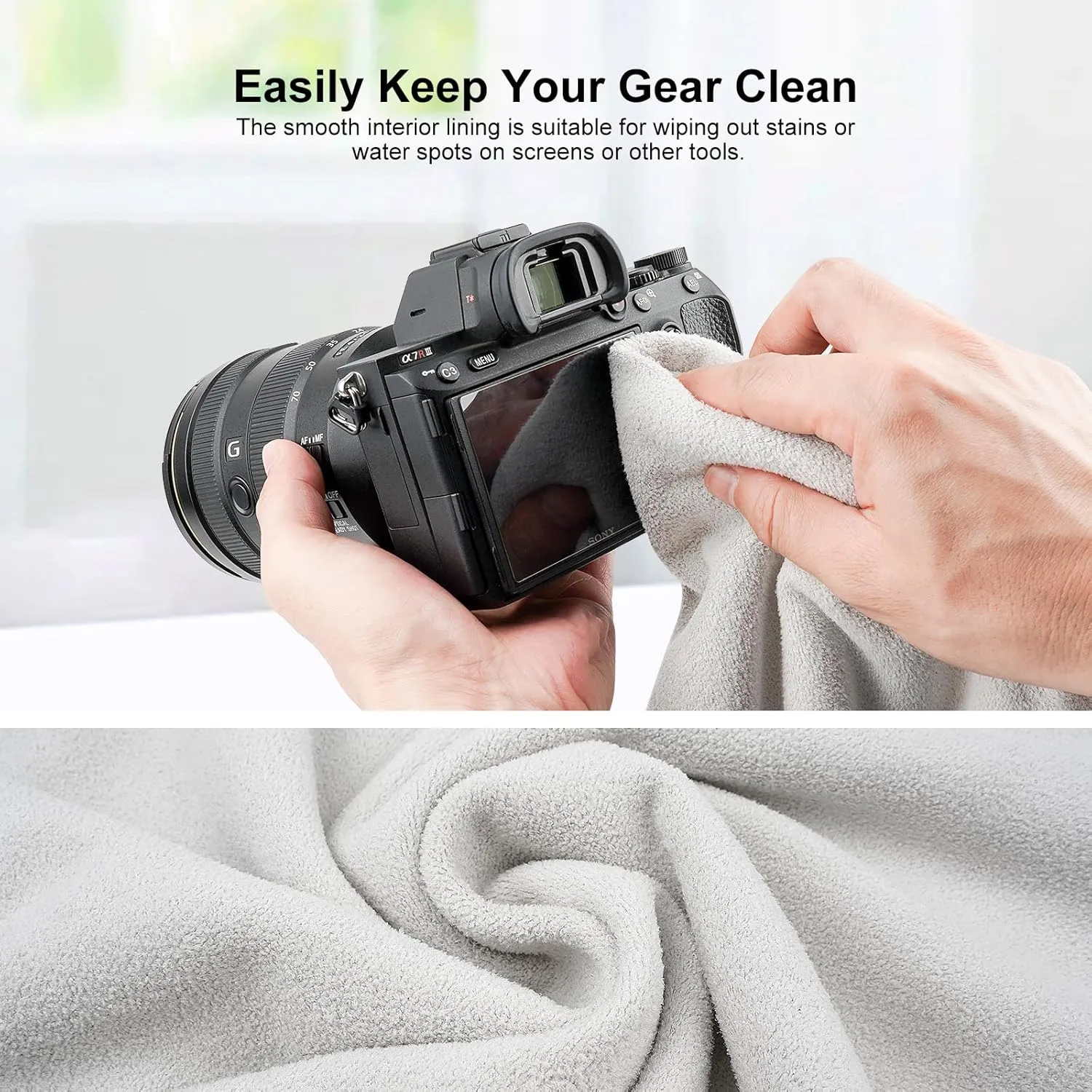 Besnfoto Magic Cloth Wrap Protective Camera Lens Wrap Anti-scratch Dust Proof Self-Adhesive Cloth Wrapper for DSLR/Phone/Laptop/Camera Accessories Flexible Protective Pouch Case