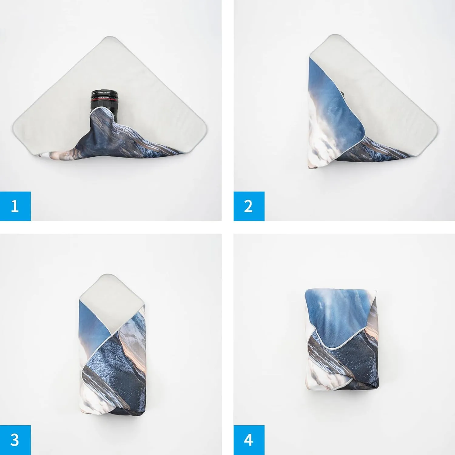 Besnfoto Magic Cloth Wrap Protective Camera Lens Wrap Anti-scratch Dust Proof Self-Adhesive Cloth Wrapper for DSLR/Phone/Laptop/Camera Accessories Flexible Protective Pouch Case