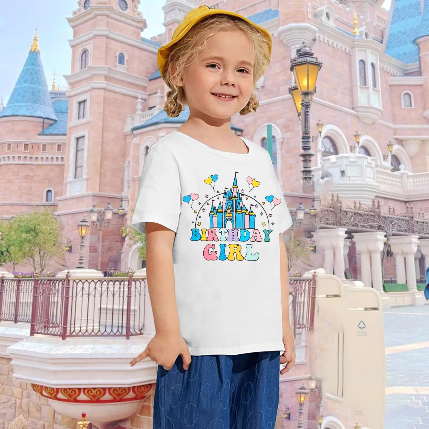 Birthday Girl Shirt Magical Castle Tshirt Birthday Shirts for Kids Funny Birthday Party Gift Tees Cute Graphic Tops