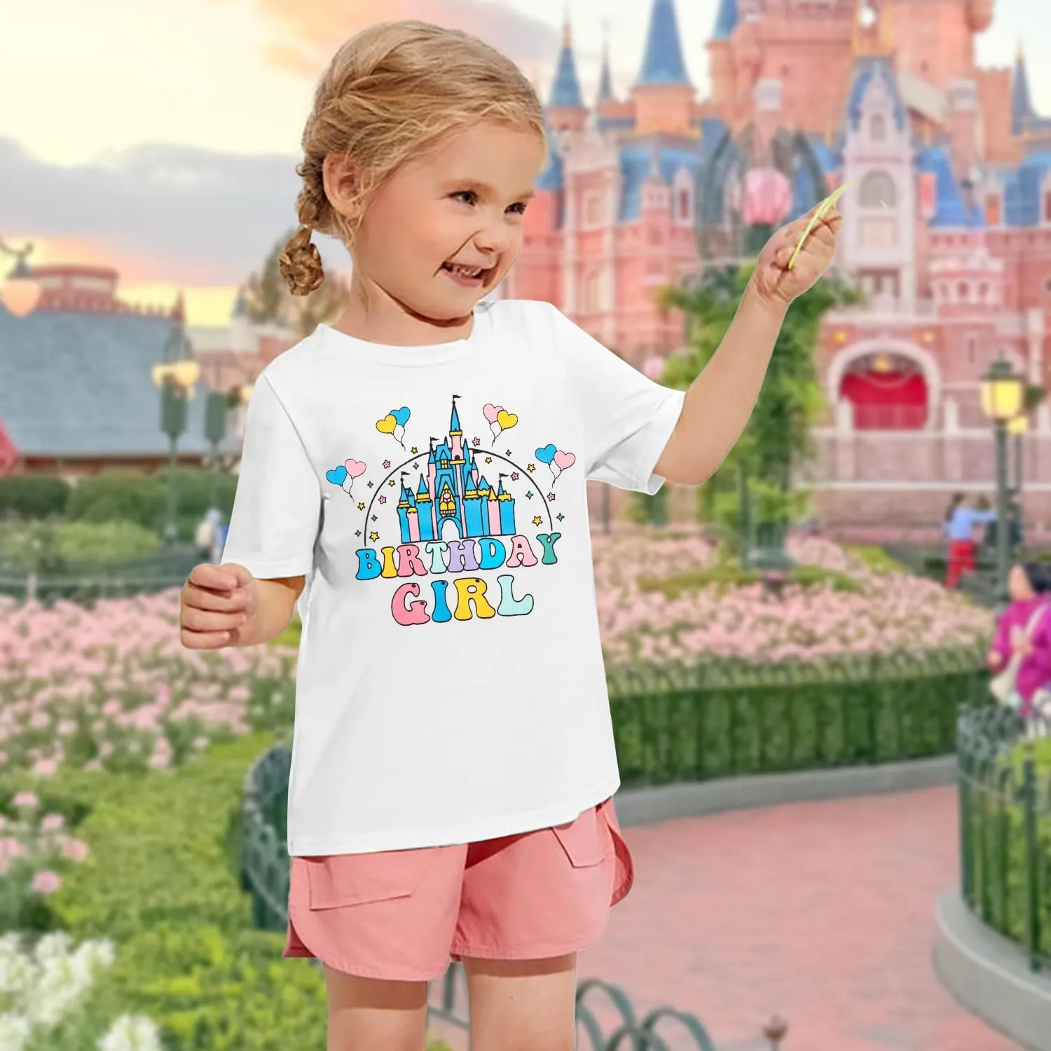 Birthday Girl Shirt Magical Castle Tshirt Birthday Shirts for Kids Funny Birthday Party Gift Tees Cute Graphic Tops