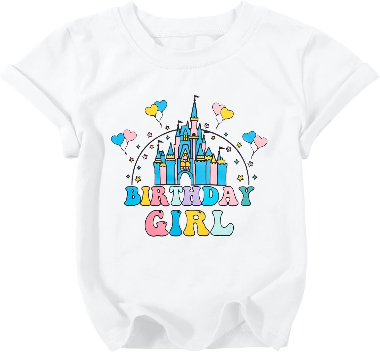 Birthday Girl Shirt Magical Castle Tshirt Birthday Shirts for Kids Funny Birthday Party Gift Tees Cute Graphic Tops