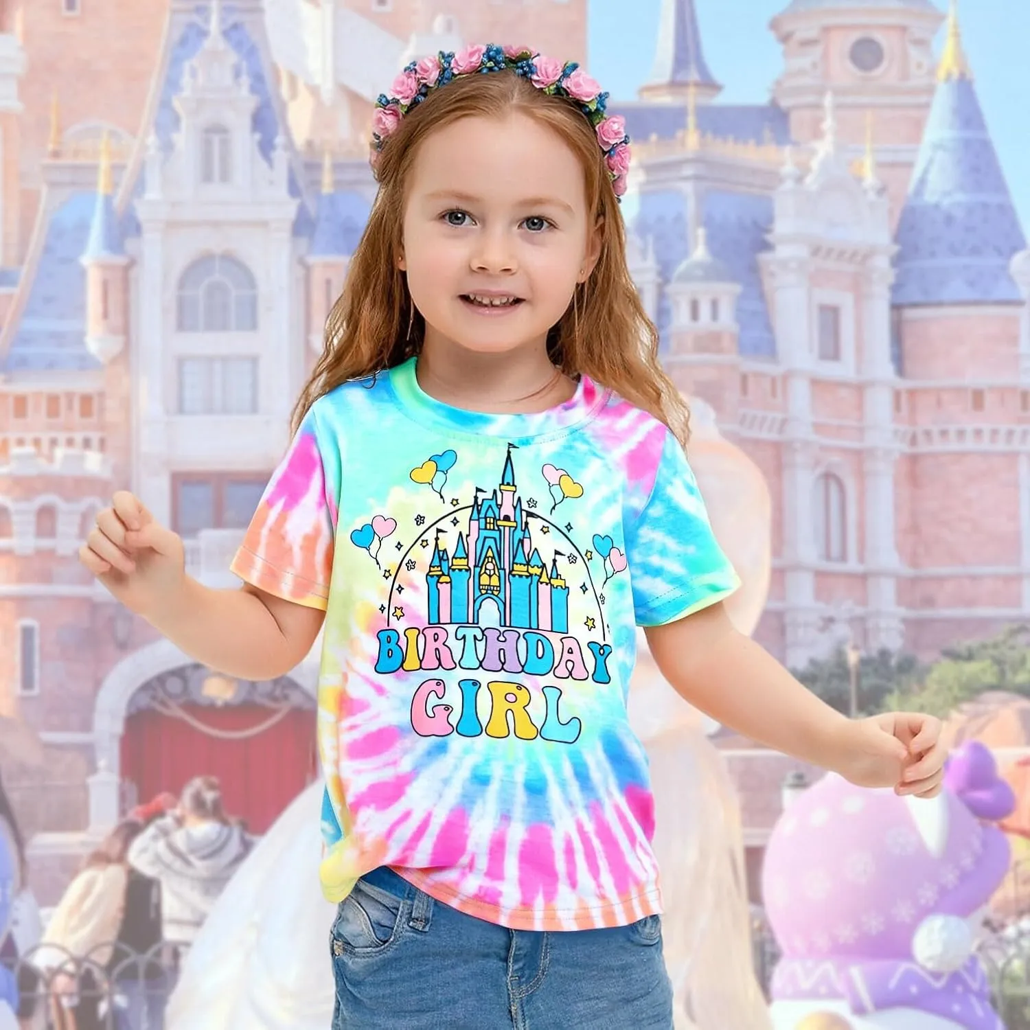 Birthday Girl Shirt Magical Castle Tshirt Birthday Shirts for Kids Funny Birthday Party Gift Tees Cute Graphic Tops