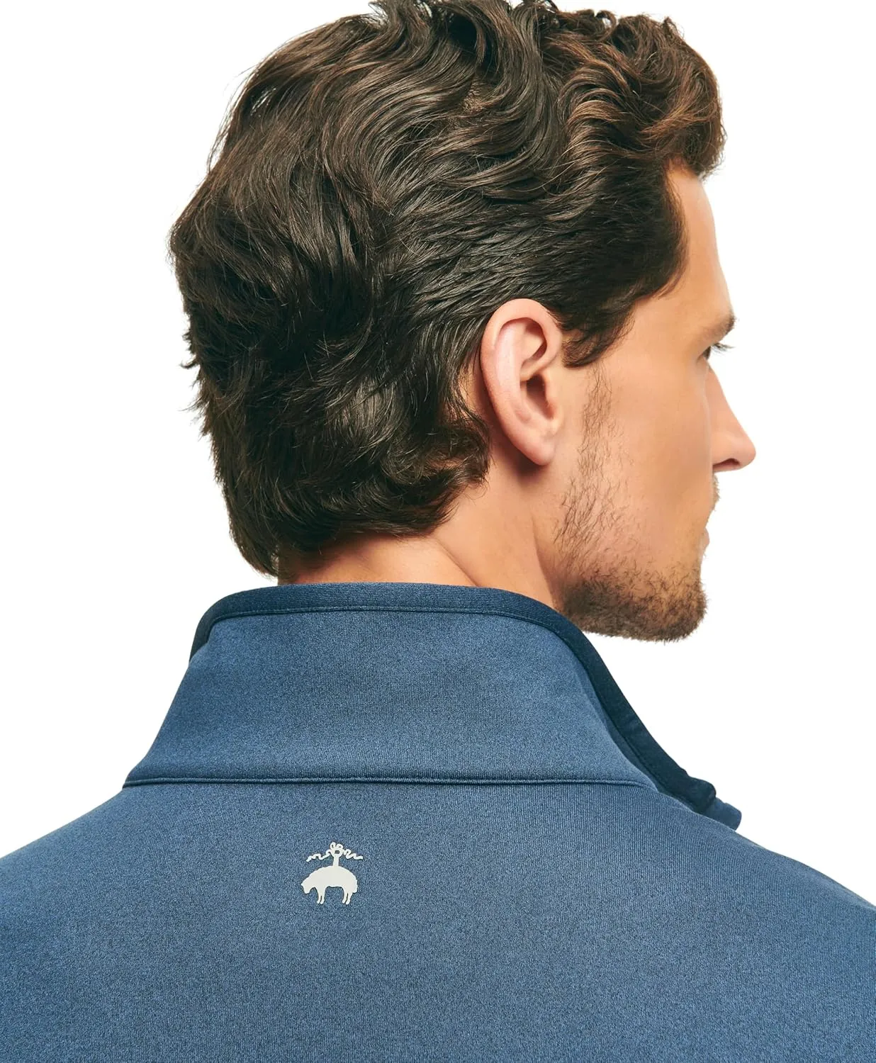 Brooks Brothers Men's Performance Stretch Long Sleeve Golf Half-Zip Sweater