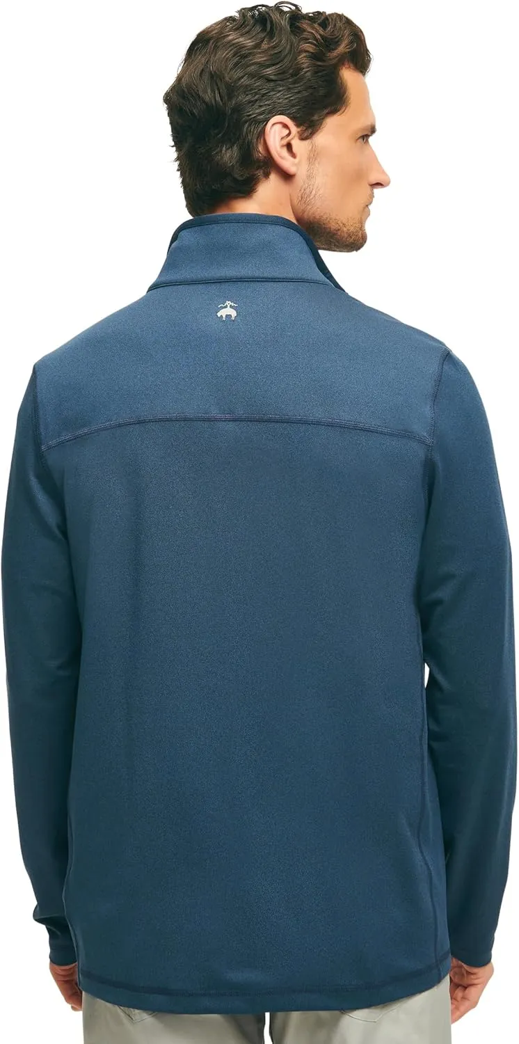Brooks Brothers Men's Performance Stretch Long Sleeve Golf Half-Zip Sweater