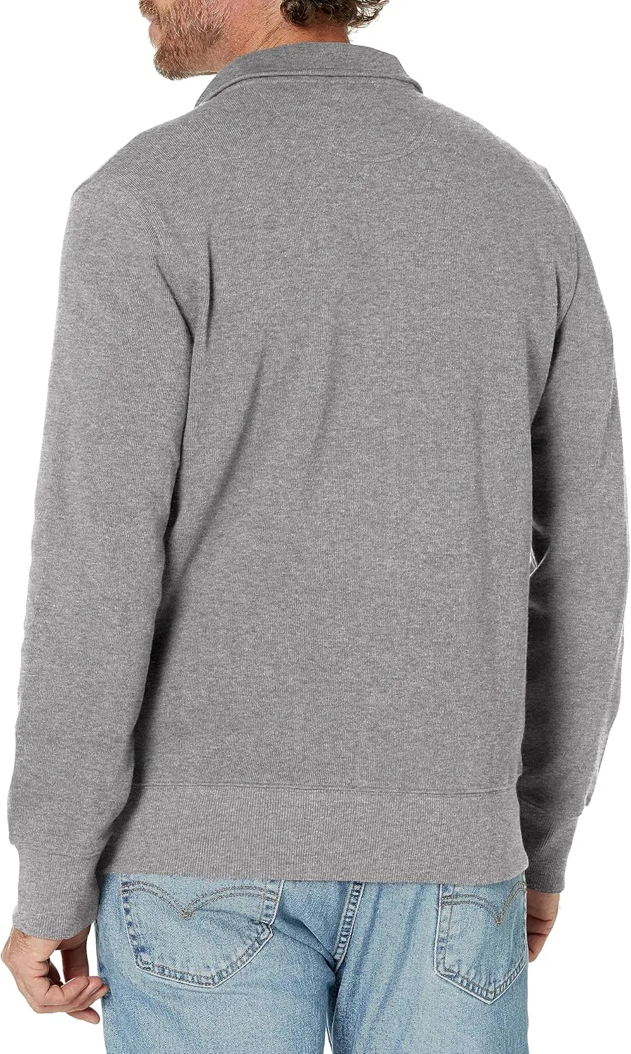 Brooks Brothers Men's Ribbed French Terry Long Sleeve Half-Zip Sweater