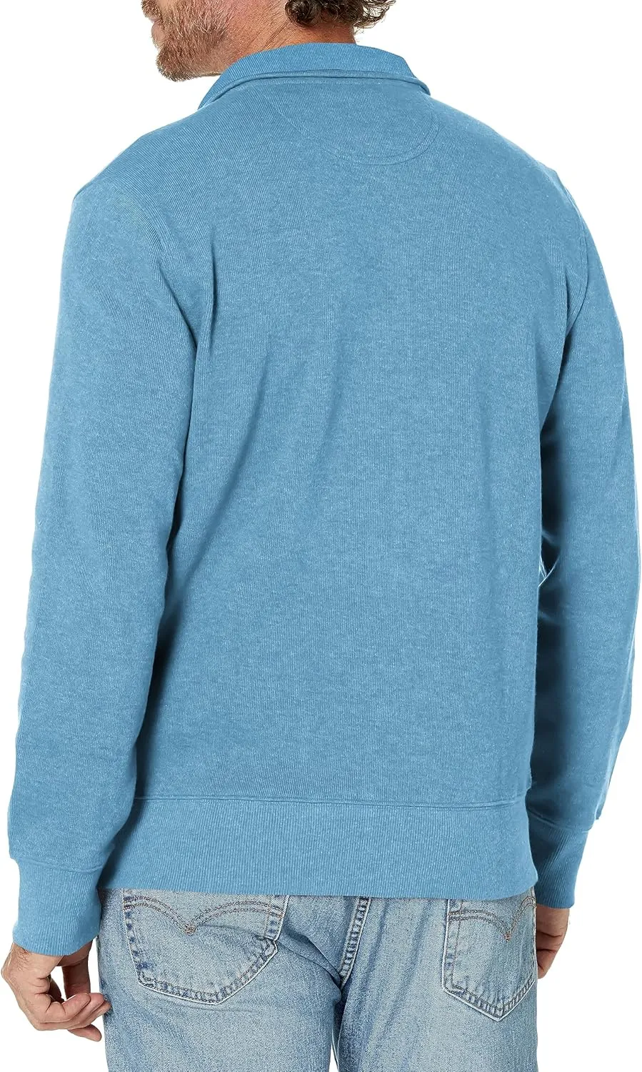 Brooks Brothers Men's Ribbed French Terry Long Sleeve Half-Zip Sweater