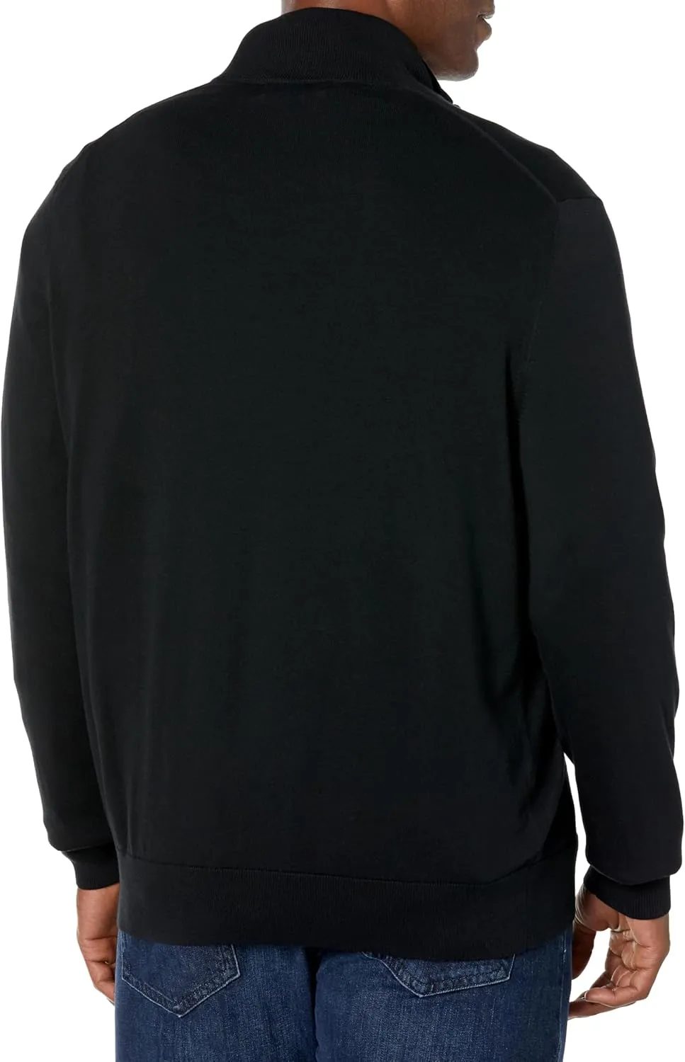 Brooks Brothers Men's Supima Cotton Half-Zip Logo Sweater