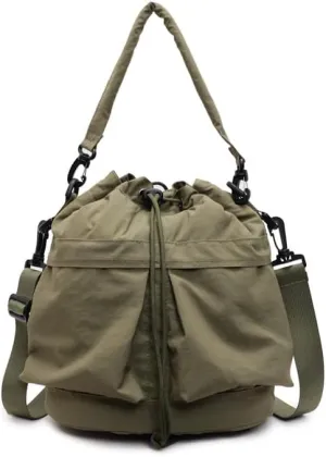Bucket Shoulder Bag for Women Large Capacity Tote with Minimalist Design for Crossbody or Hand Carry in Casual Daily Use