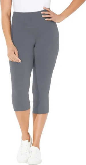 Catherines Women's Plus Size Knit Legging Capri