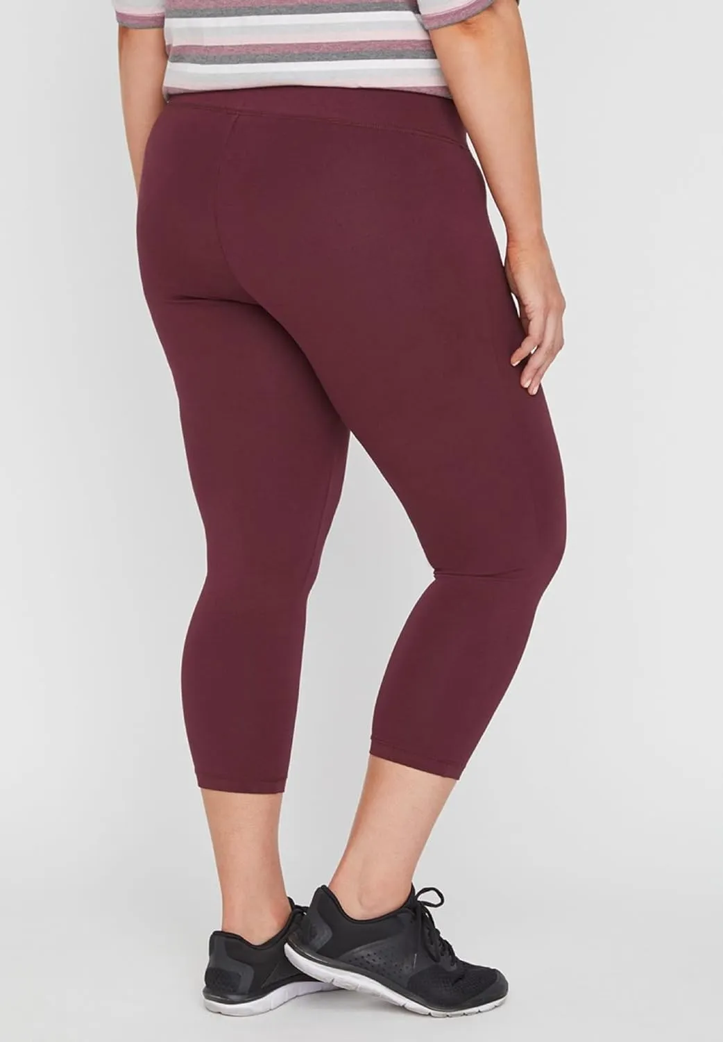 Catherines Women's Plus Size Knit Legging Capri