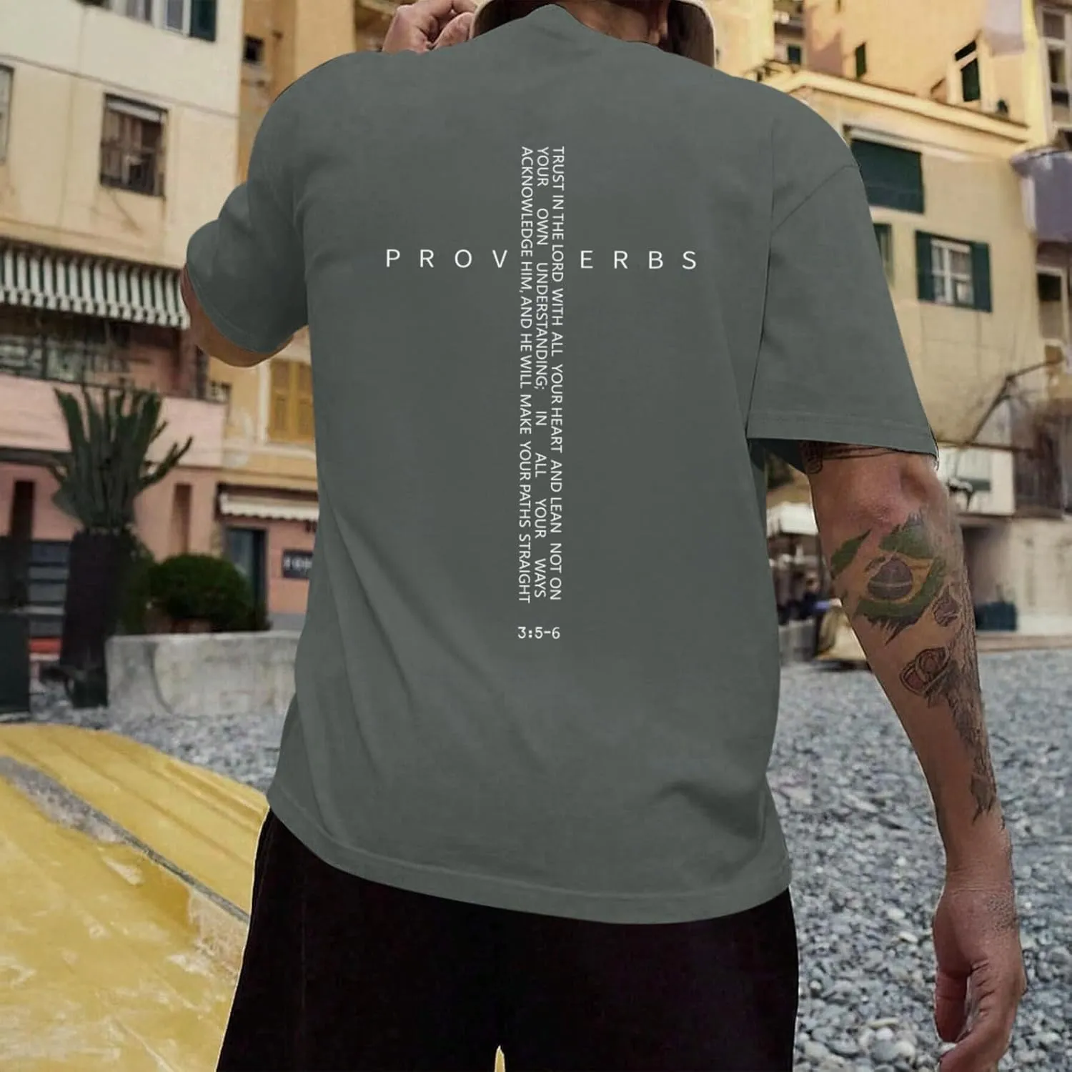 Christian Shirts for Men Vintage Religious Cross Bible Verse T-Shirt Jesus Faith Tshirt Inspirational Graphic Tees