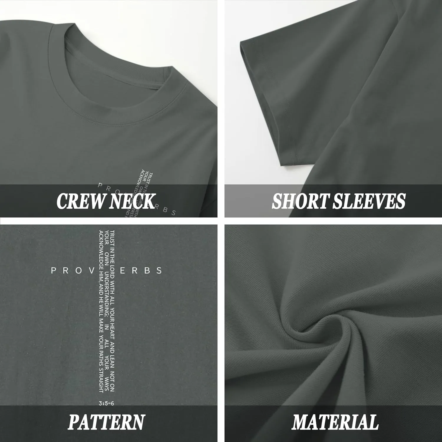 Christian Shirts for Men Vintage Religious Cross Bible Verse T-Shirt Jesus Faith Tshirt Inspirational Graphic Tees