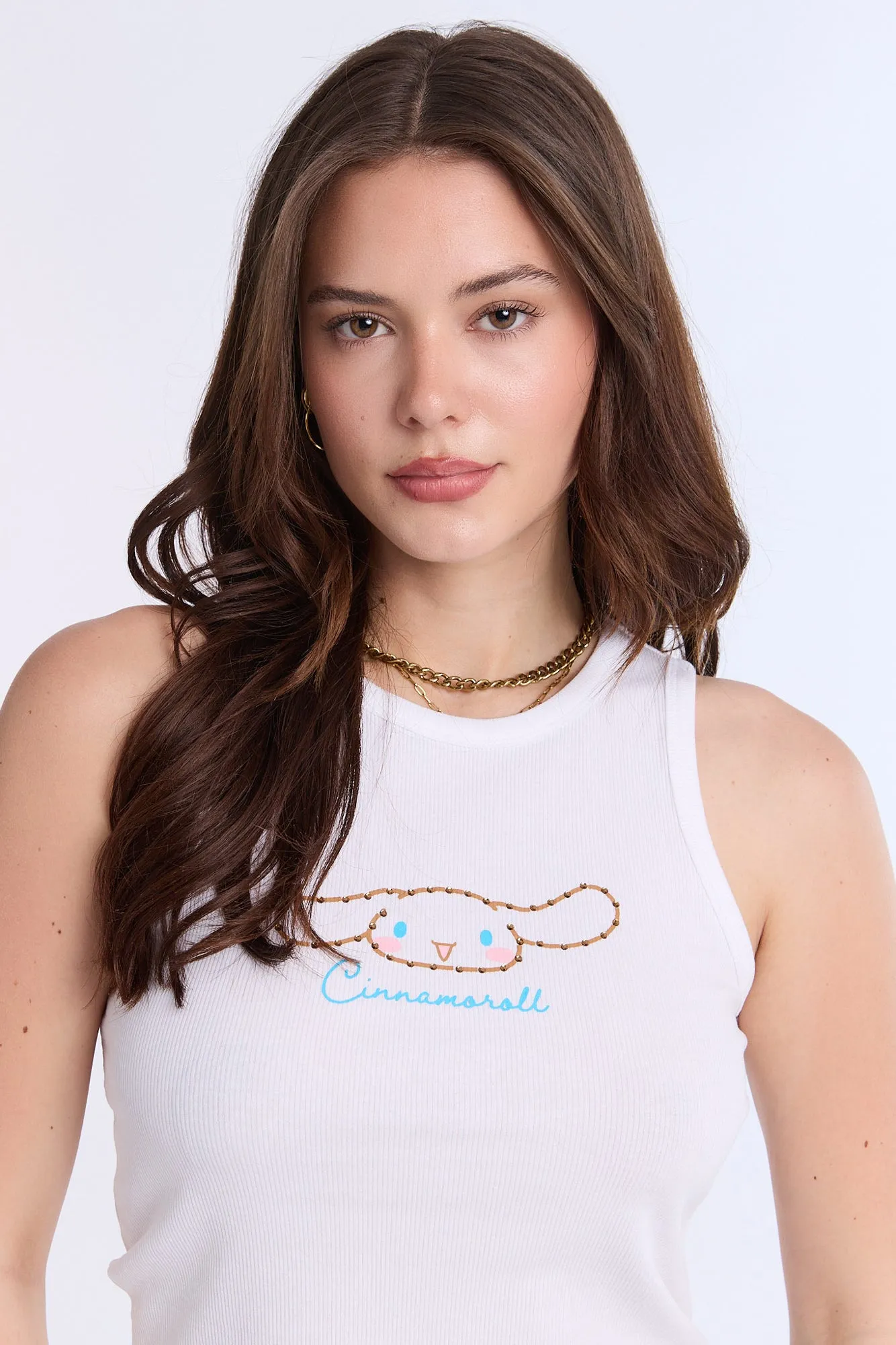 Cinnamoroll Ribbed High Neck Tank Top