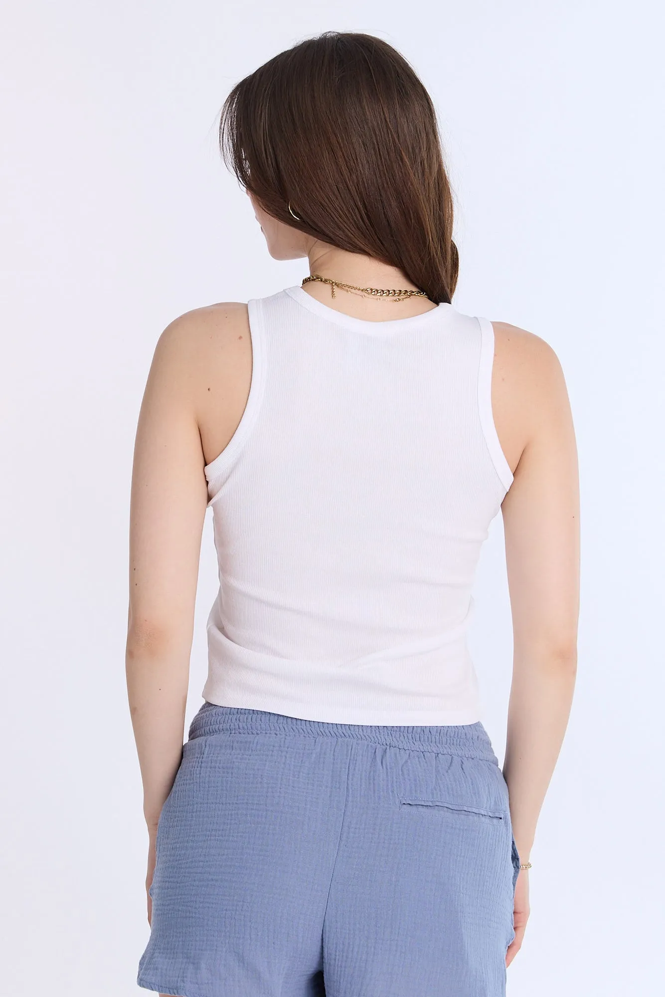 Cinnamoroll Ribbed High Neck Tank Top
