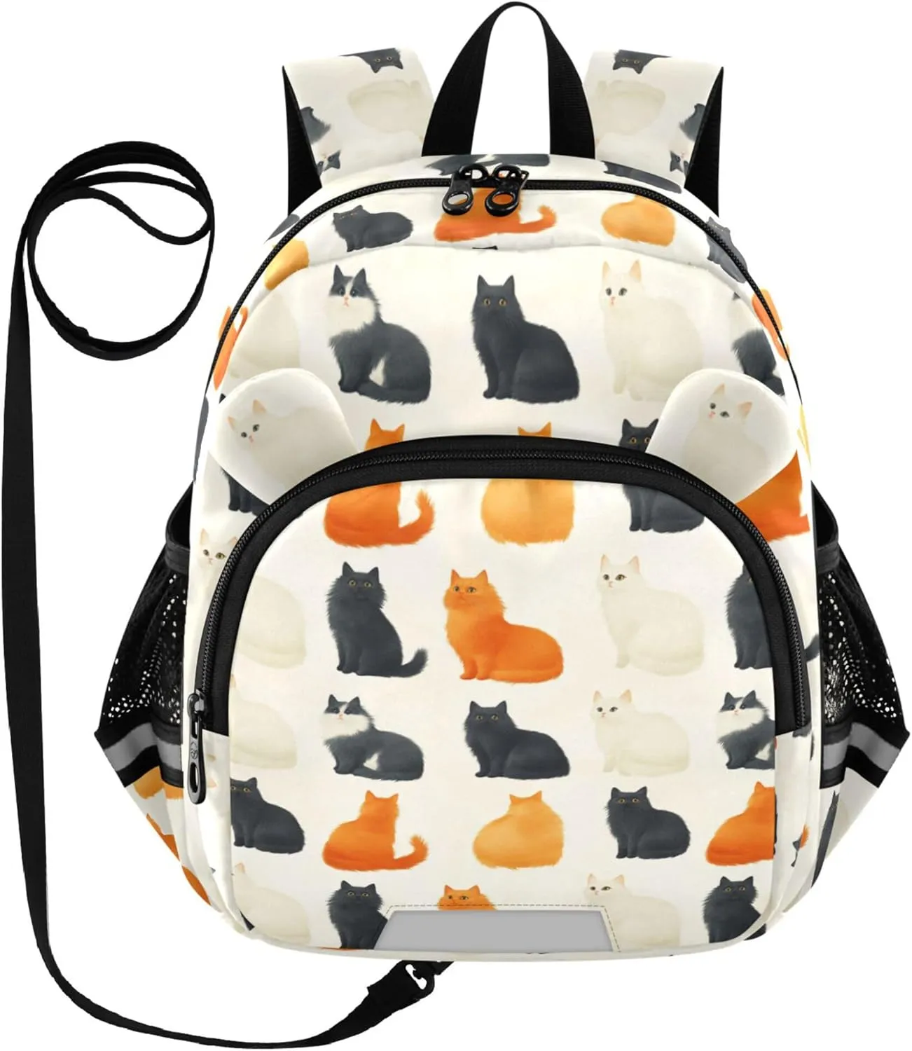 Cute Ears Kids School Backpack Leash Little Girls Anti-Lost Personalized Diaper Bag Backpack with Reflective Strip S Chic Norwegian Personalized Cat Cats Neutral