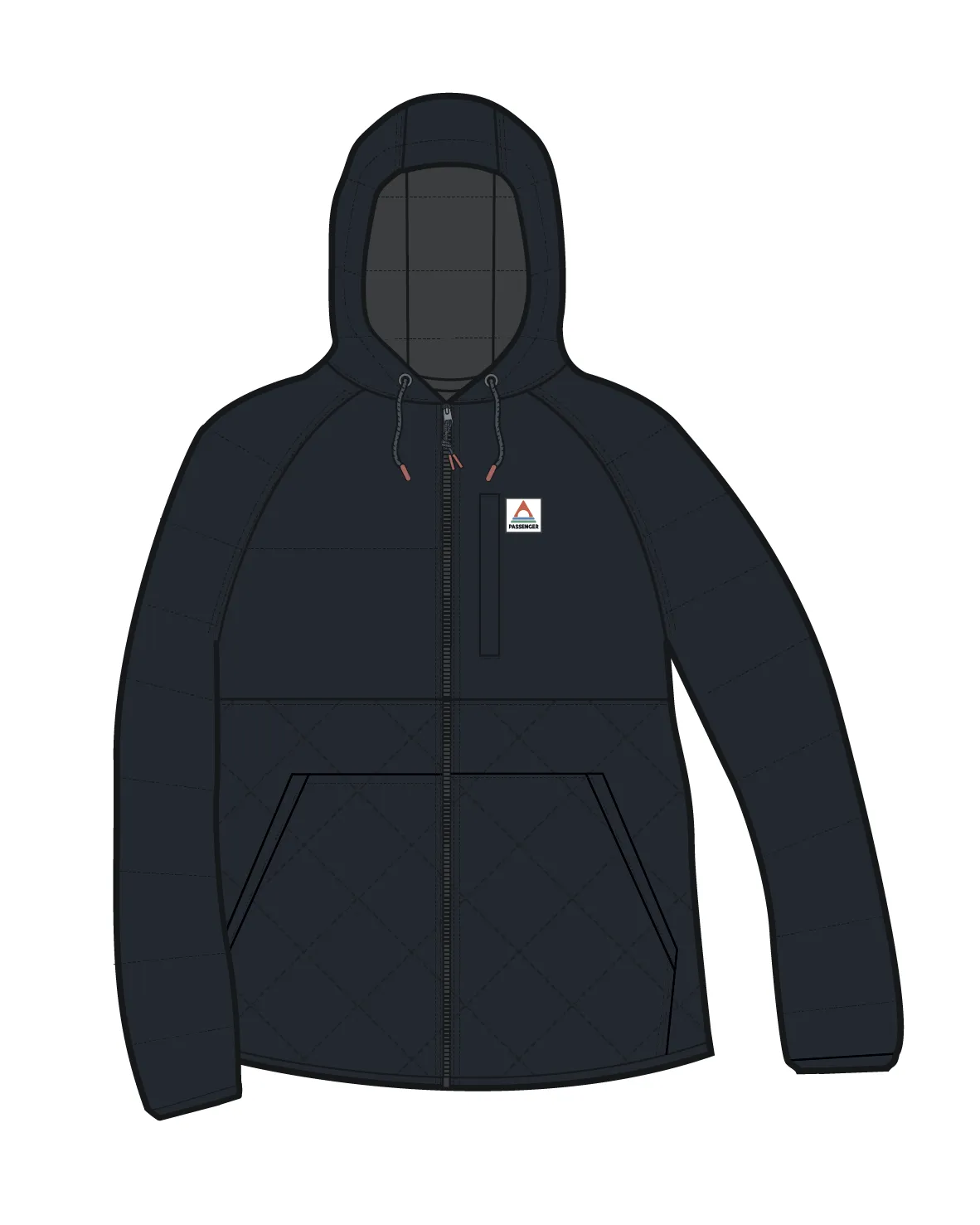 Dylan Recycled Insulated Full Zip Jacket - Black