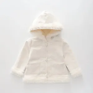 Faux Fur and Suede, Baby Girls Coat