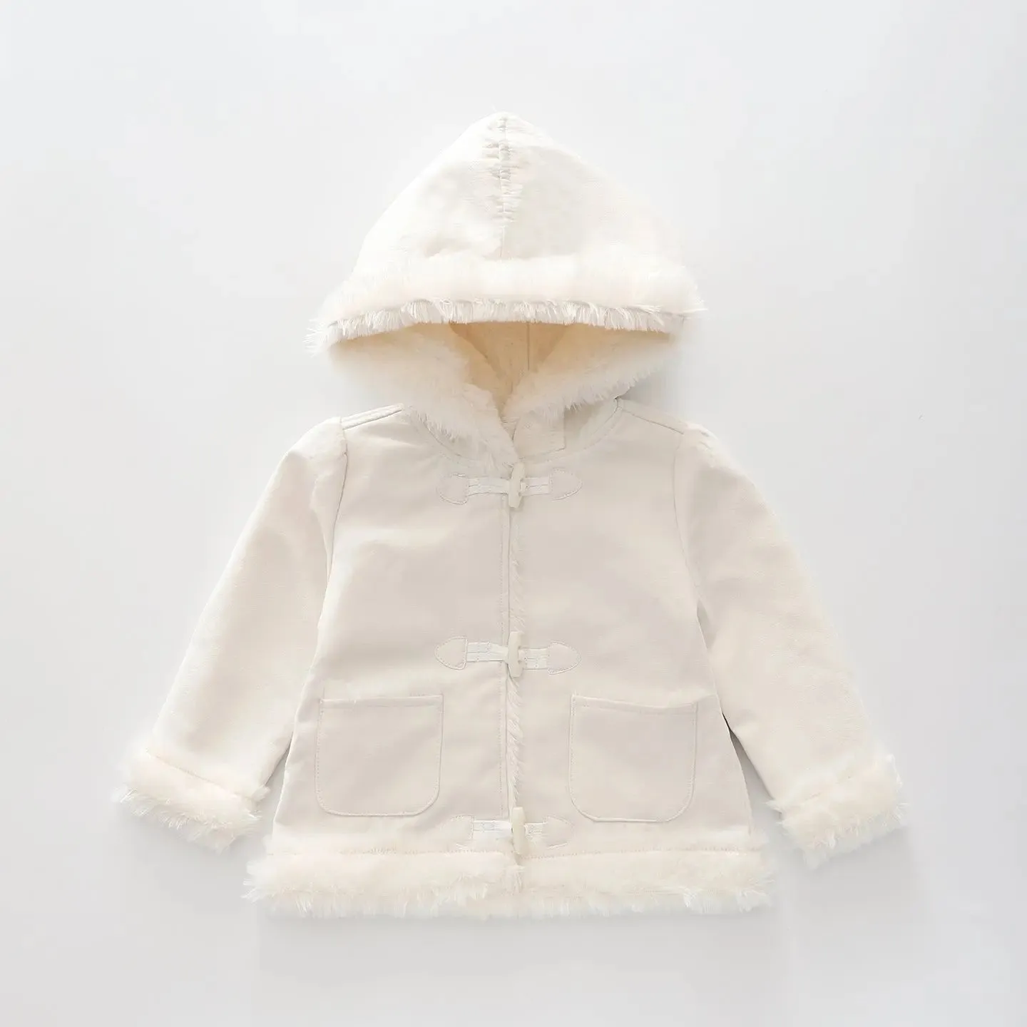 Faux Fur and Suede, Baby Girls Coat