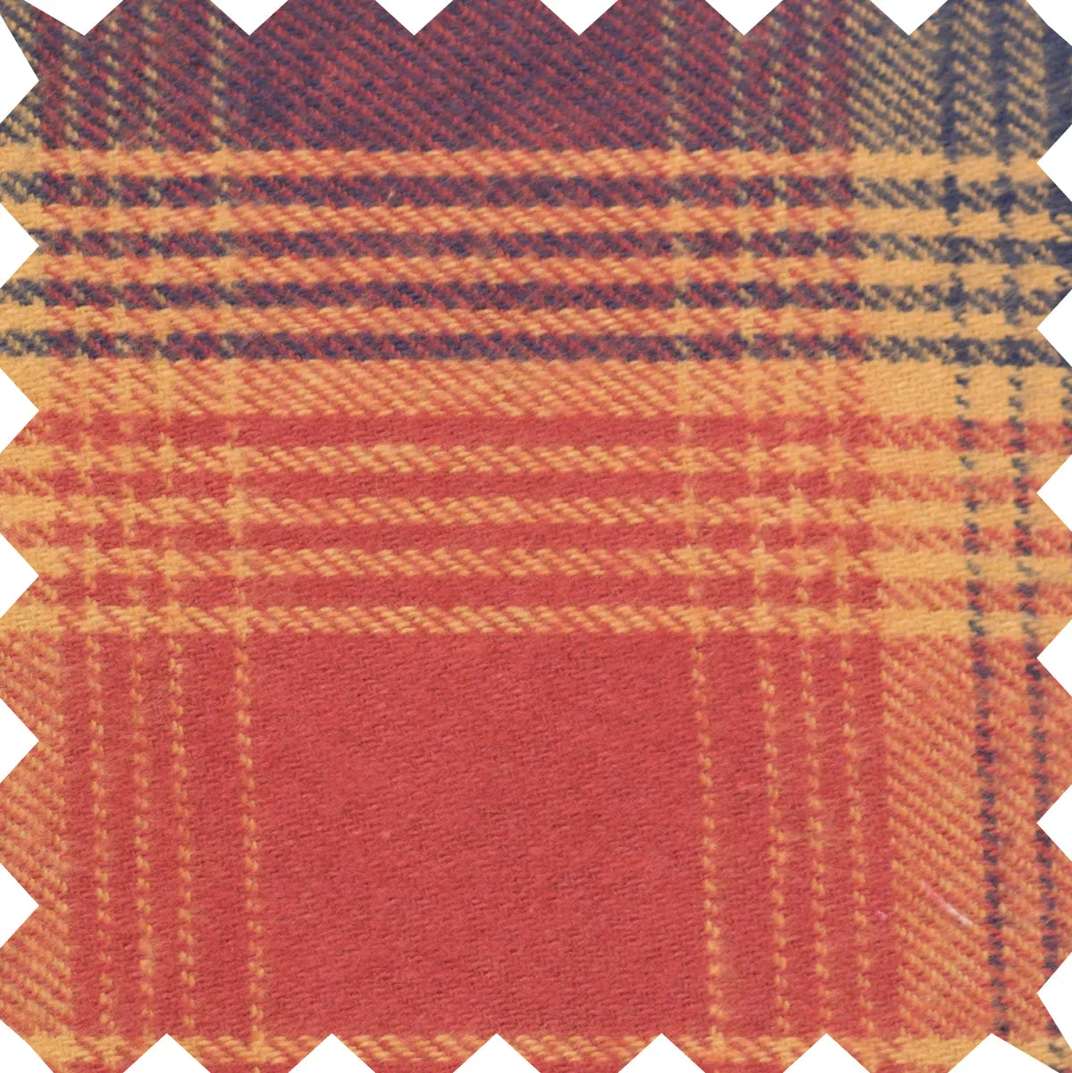 Girls' Long Sleeve Plaid Flannel Dress | Orange Check