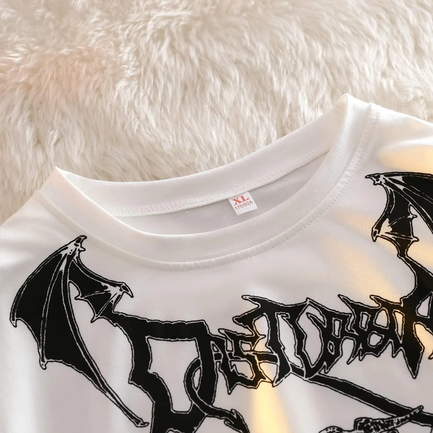 Gothic Cartoon Horror Graphic T-Shirt Women Character Print Loose Punk Japanese Pullover Top Harajuku Street Tees 