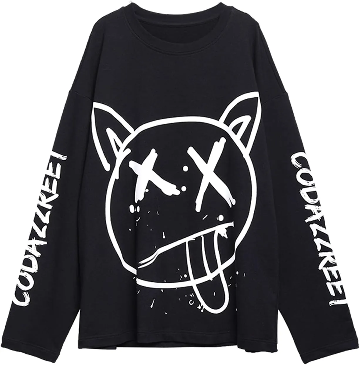 Gothic Cartoon Horror Graphic T-Shirt Women Character Print Loose Punk Japanese Pullover Top Harajuku Street Tees 