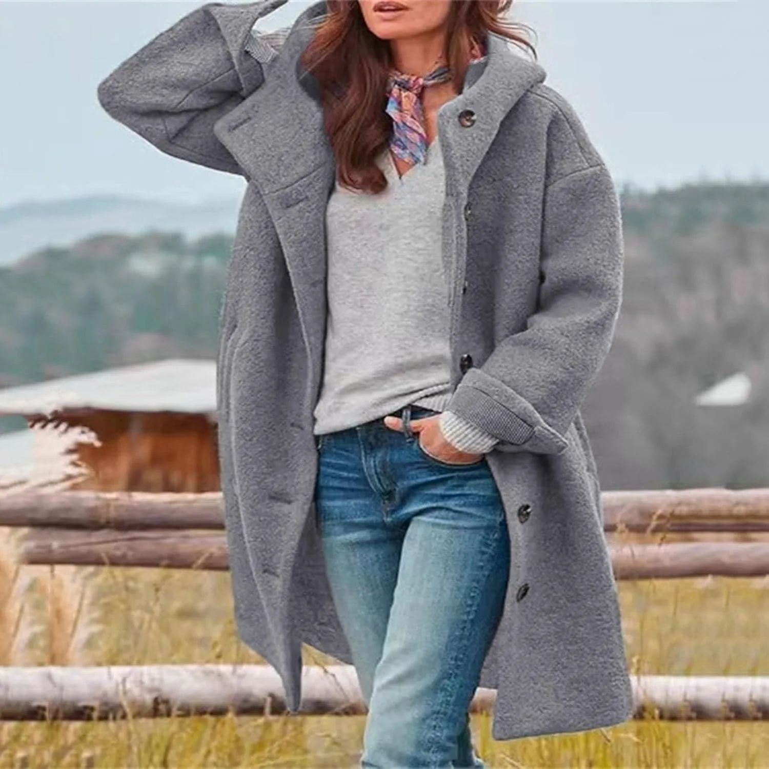 JOFOW trench coat women wool coats for women long coat women womens dress coat