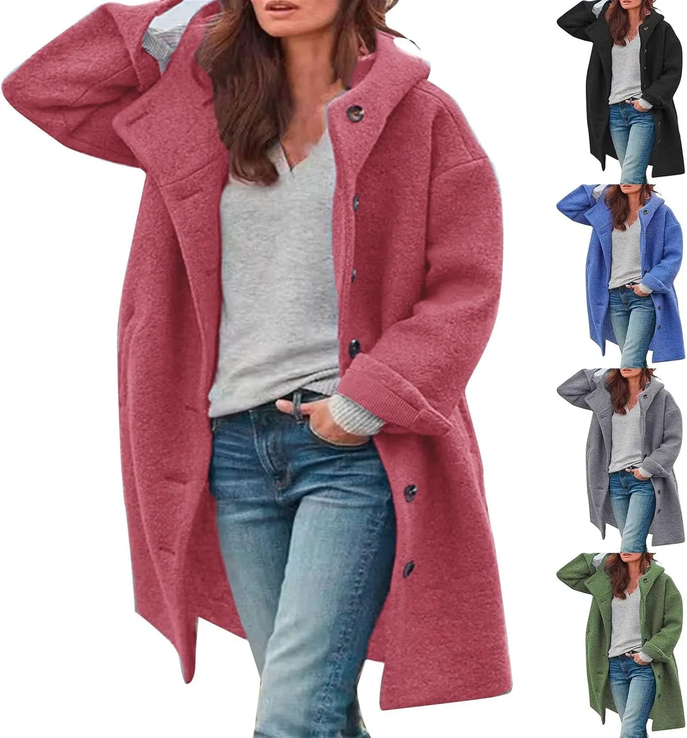 JOFOW trench coat women wool coats for women long coat women womens dress coat