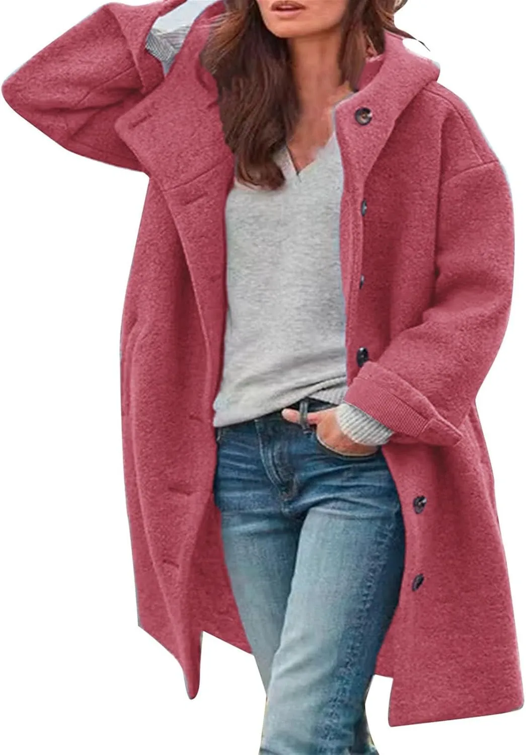 JOFOW trench coat women wool coats for women long coat women womens dress coat