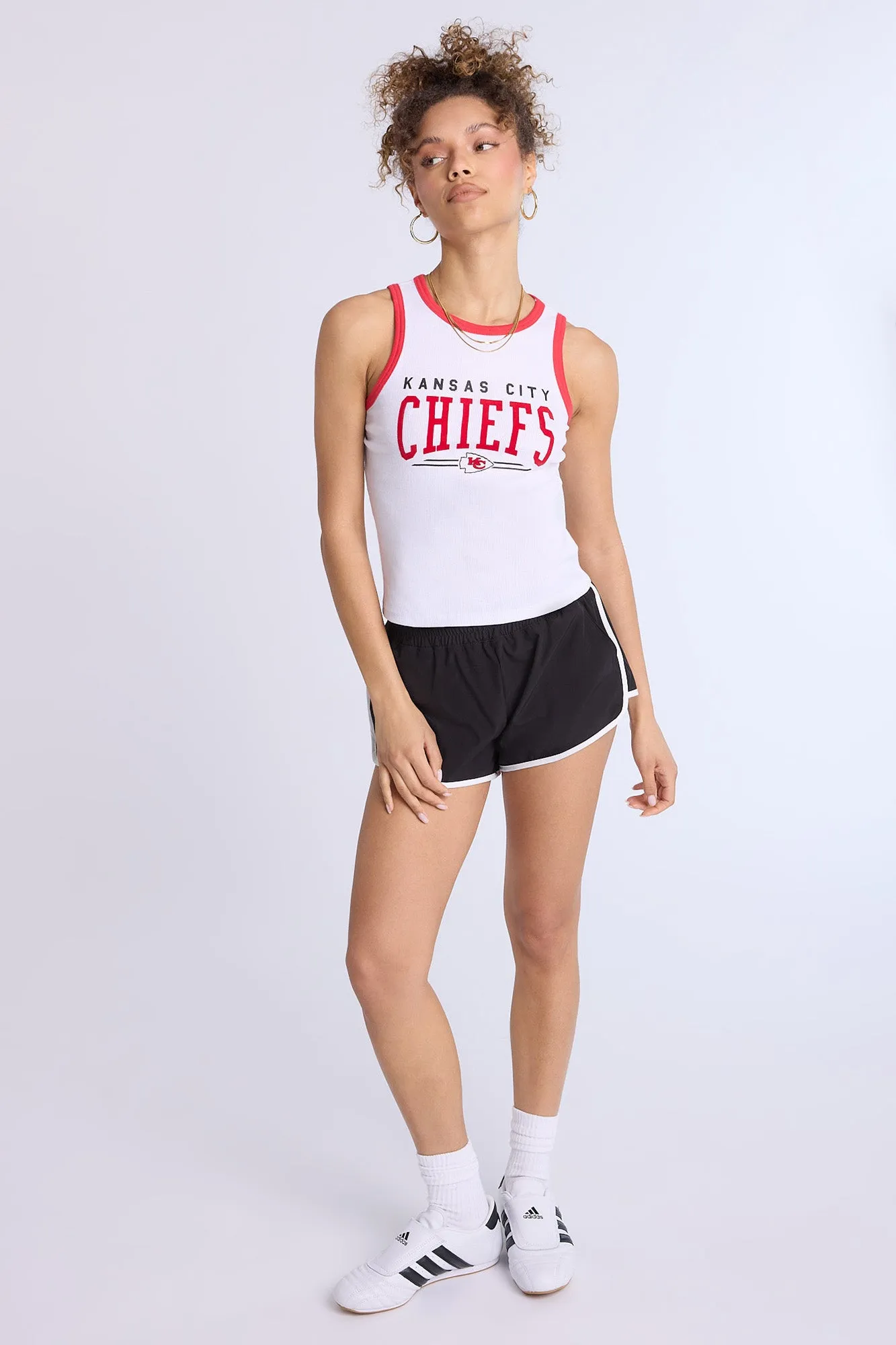 Kansas City Chiefs Graphic Ribbed High Neck Tank Top