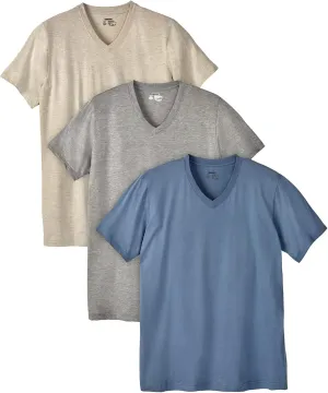 KingSize Men's Big & Tall Cotton V-Neck Undershirt 3-Pack