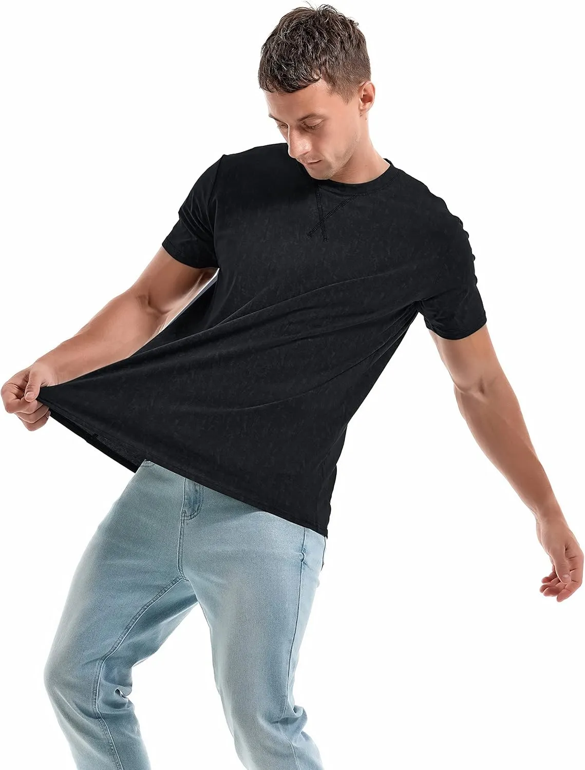 KLIEGOU Men's T-Shirts - Premium Cotton Crew Neck Tees S - 4XL