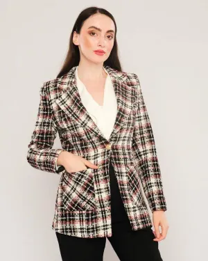 Long Tweed Blazer Jacket