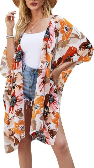 MayBuy Womens Beach Swimwear Swimsuit Bathing Suit Cover Ups Long Kimono Cardigans Dusters