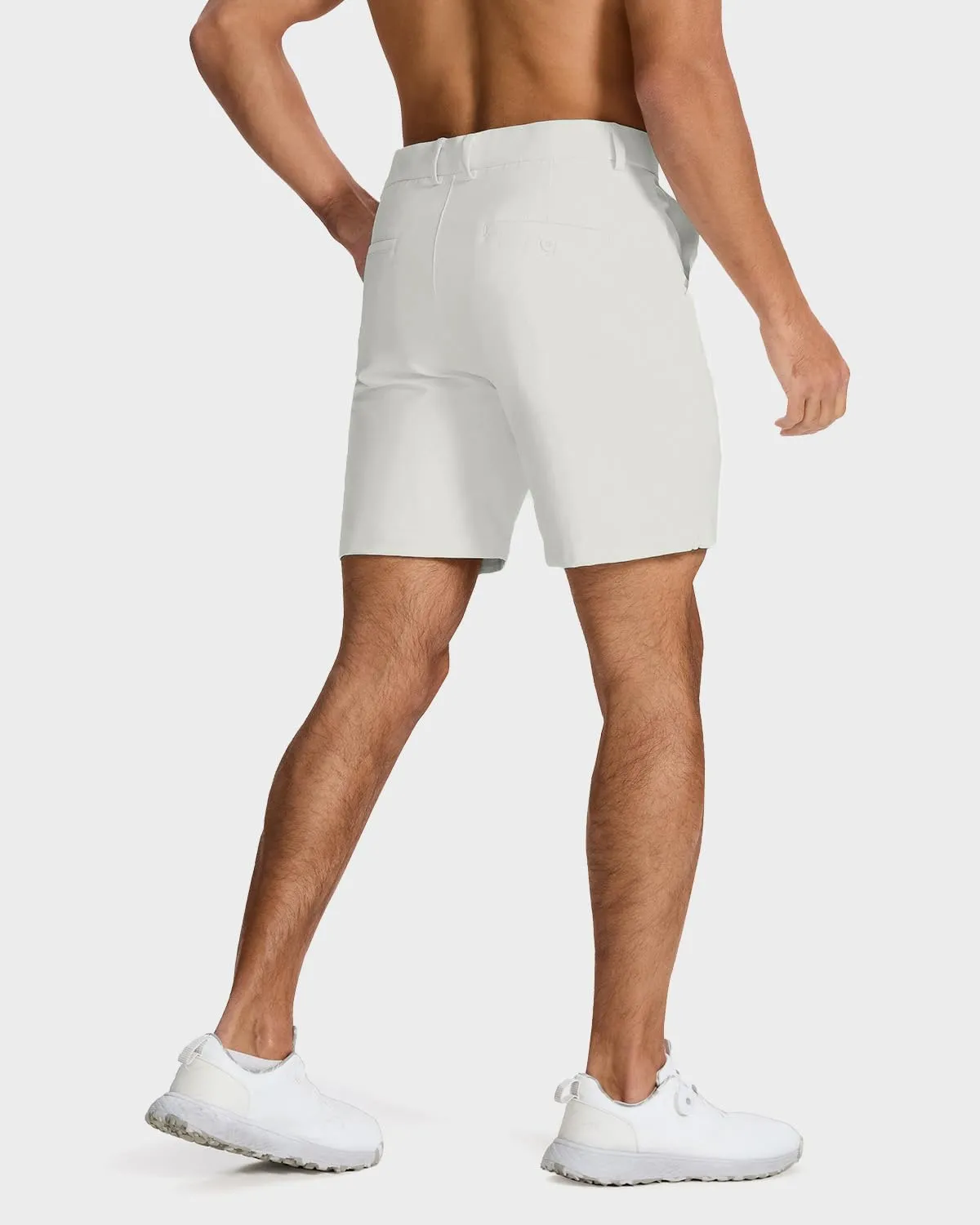 Men's Classic Fit 7/11 Inch Golf Shorts Lightweight Long Stretch Hiking Short with 4 Pockets for Casual Work