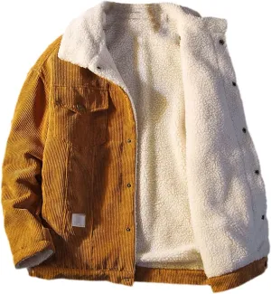 Men's Jackets And Coats Fashion Warm Corduroy Thick Coats Winter Men's Down Jackets Men's Cotton Coats