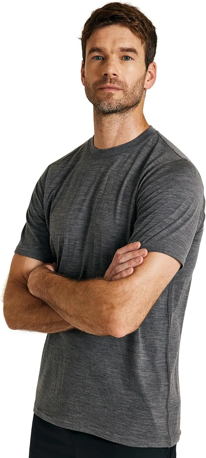 METARINO Mens Merino Wool T-Shirt Short Sleeve Athletic Tees Lightweight Base Layer Undershirt for Running,Workout