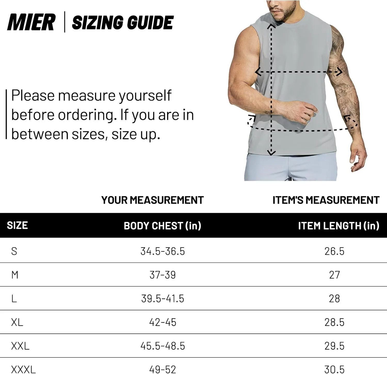 MIER Men's Workout Tank Tops UPF 50  Swim Shirts Quick Dry Running Sleeveless UV Protection Muscle Tees