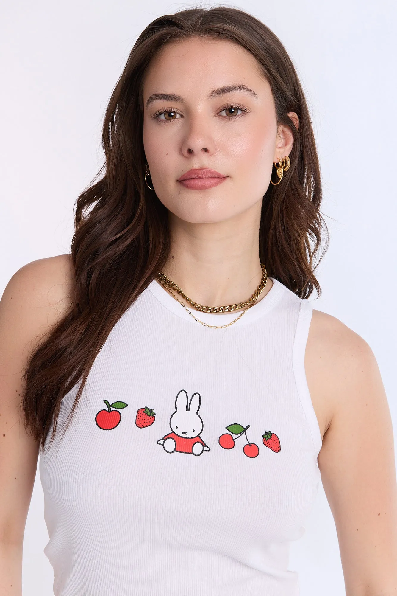 Miffy Ribbed High Neck Tank Top