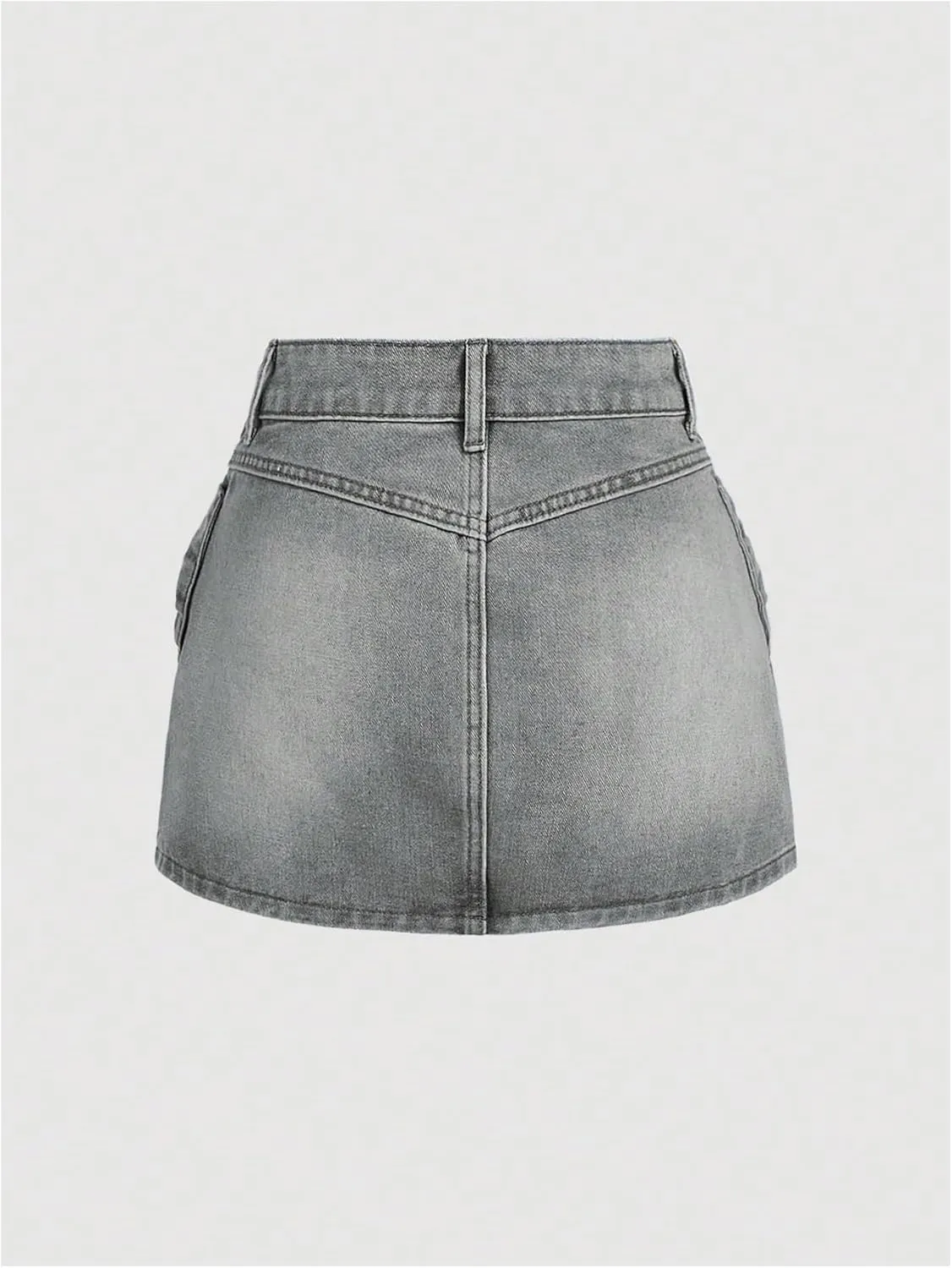 Milumia Women's Bow Knot Front Bodycon Denim Jean Mini Skirt with Pocket