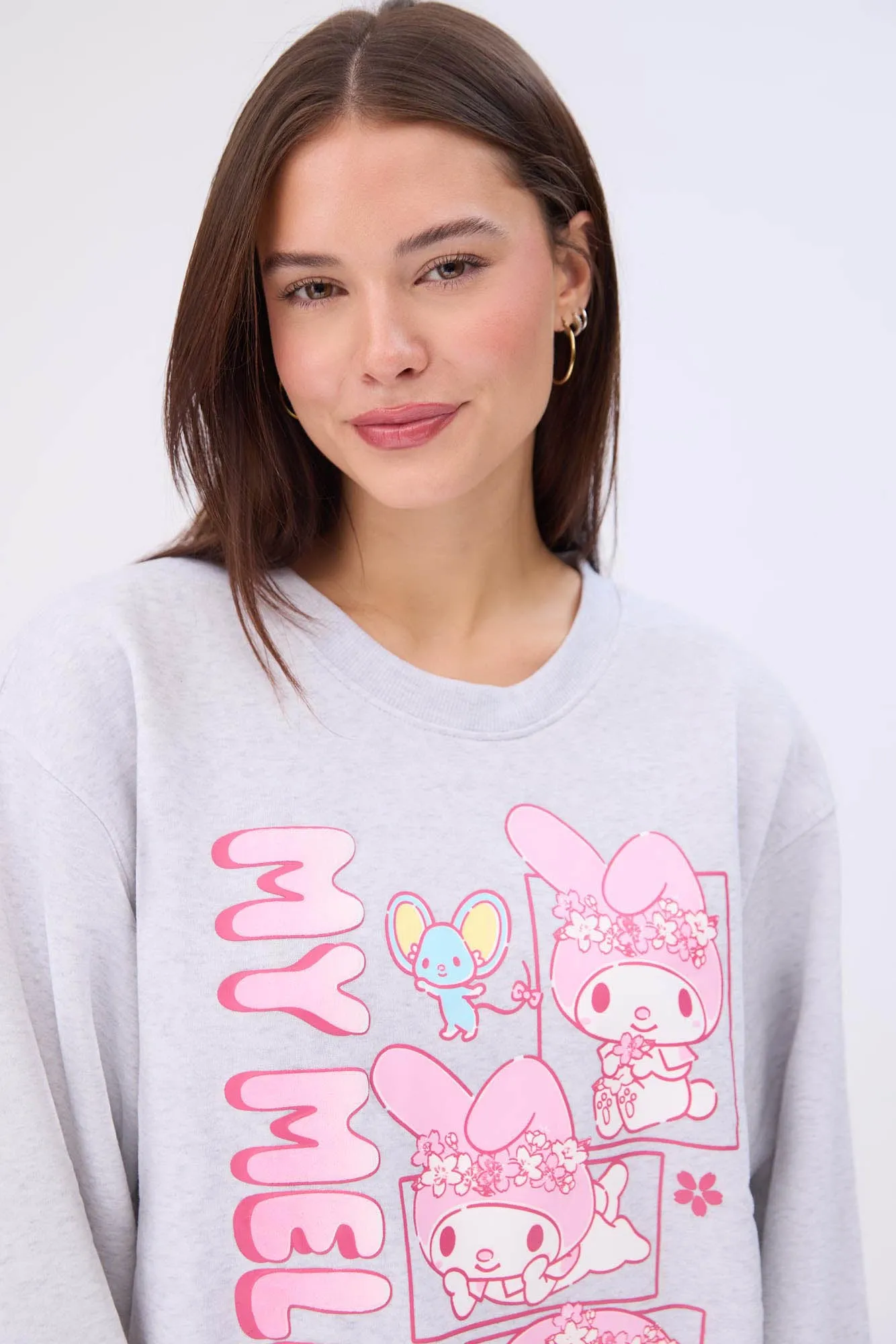 My Melody Graphic Crew Neck Sweatshirt