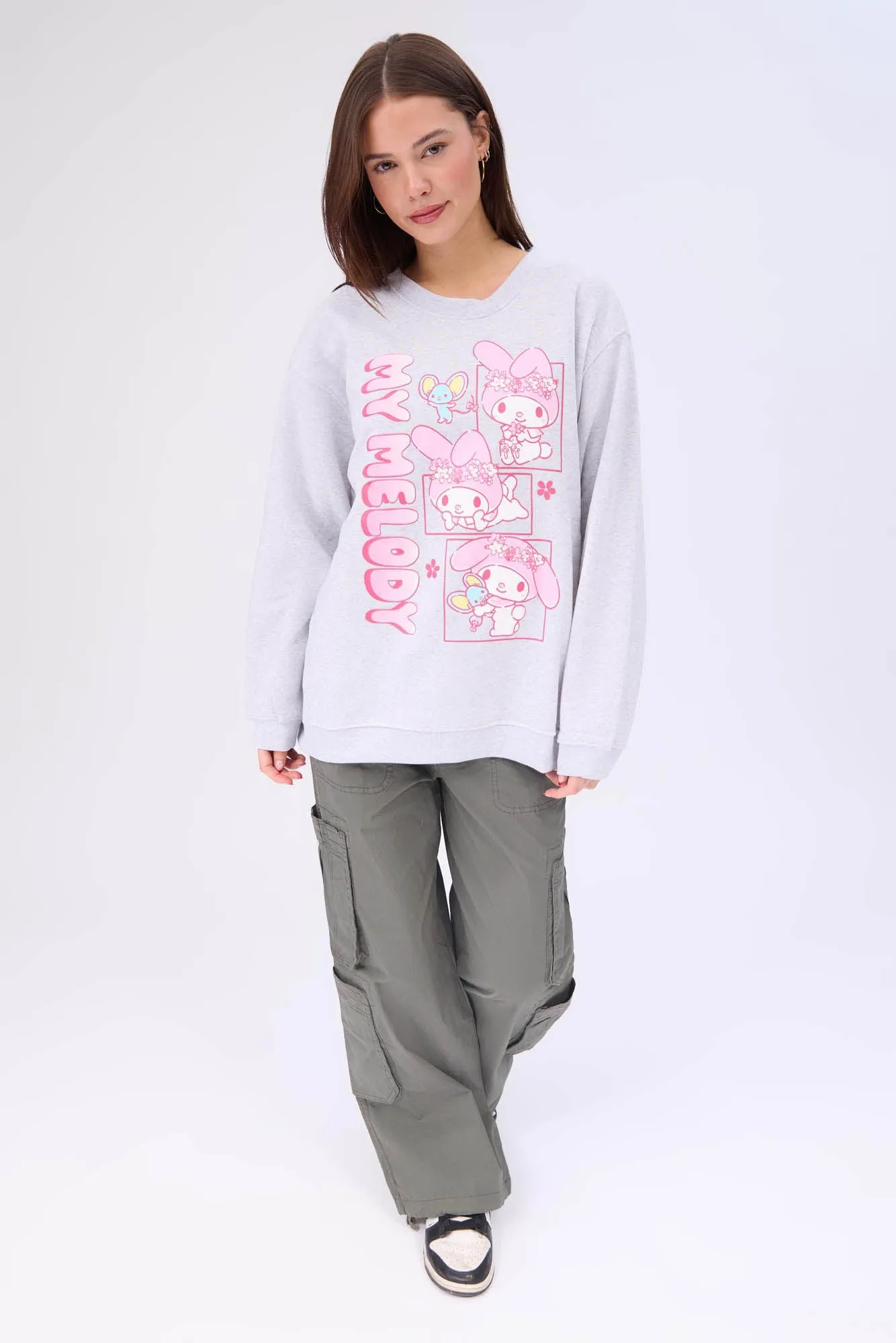My Melody Graphic Crew Neck Sweatshirt