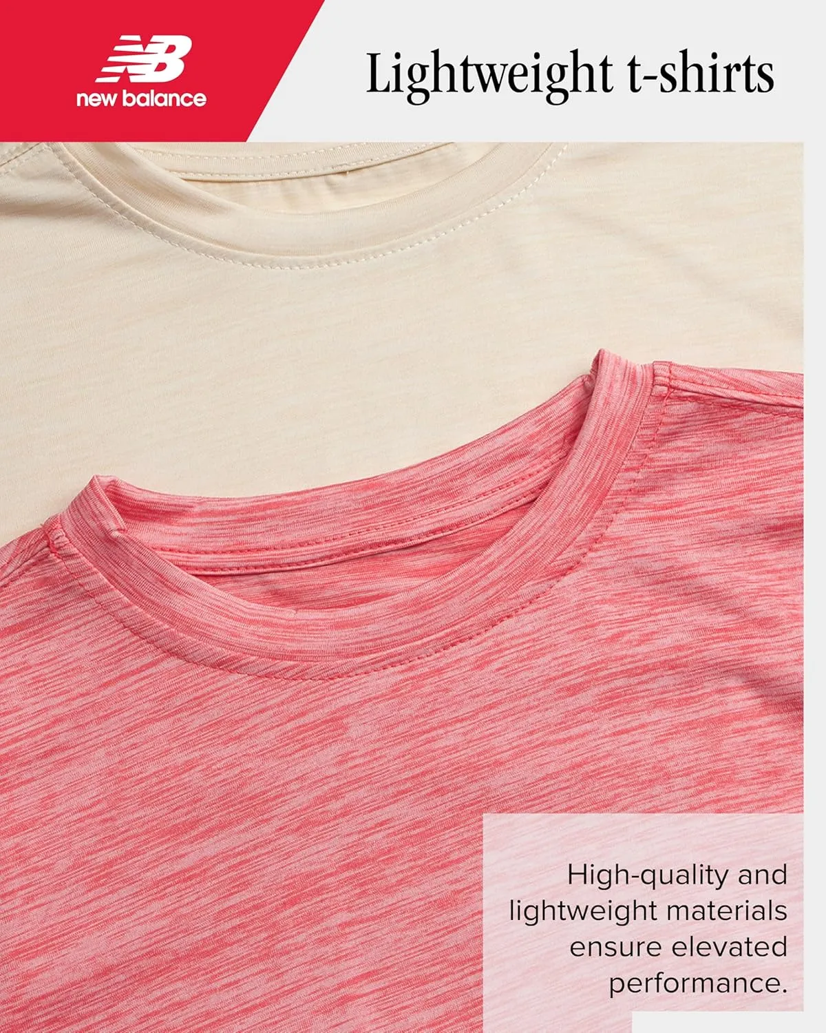 New Balance Boys' Active T-Shirts - 4 Pack Short Sleeve Crew Neck Athletic Performance Dry Fit Shirts for Boys (Sizes: 4-20)