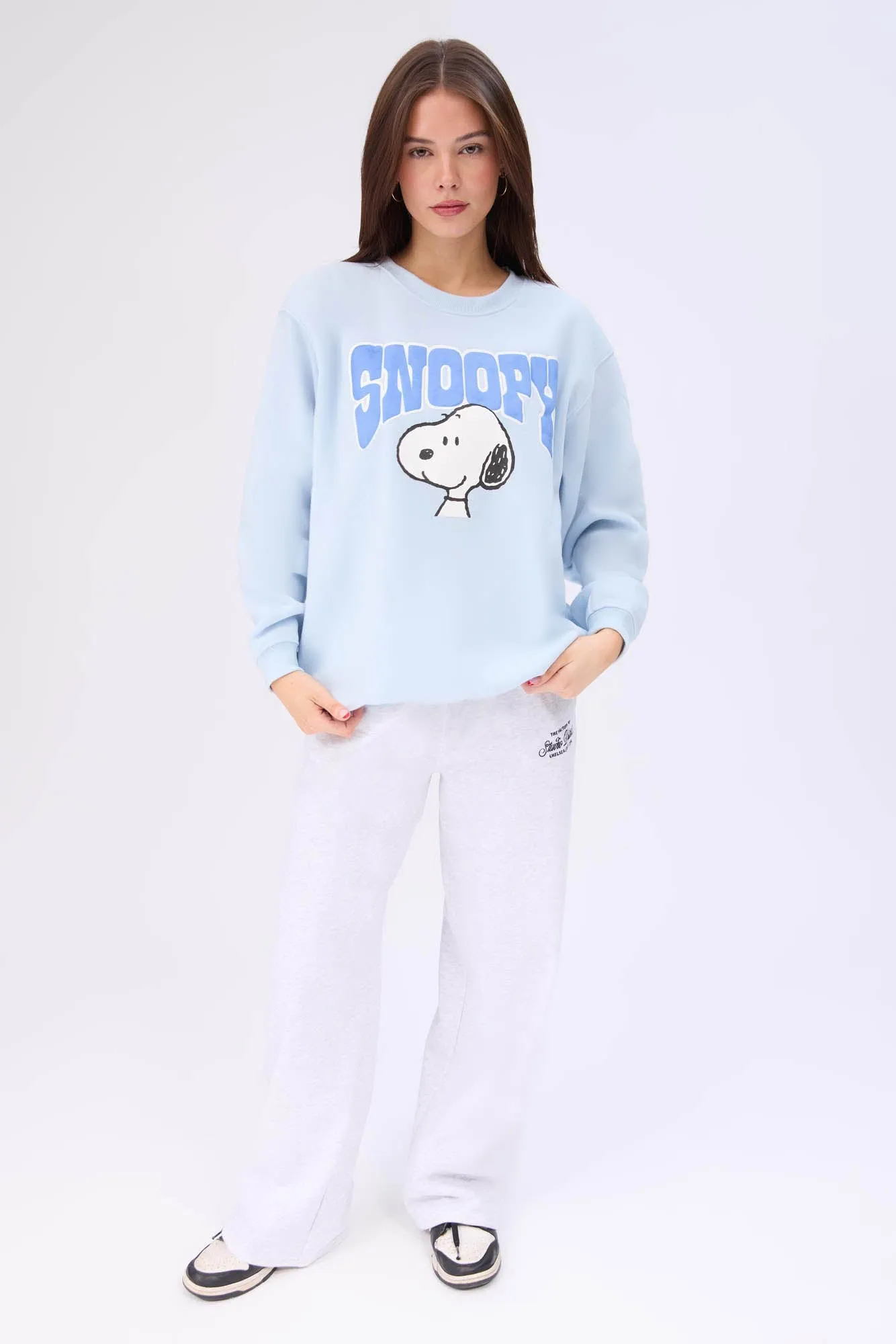 Peanuts Snoopy Graphic Crew Neck Sweatshirt