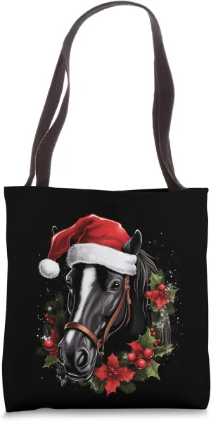 Saddle Horse Horse Christmas Graphic Tees for Men Women Tote Bag