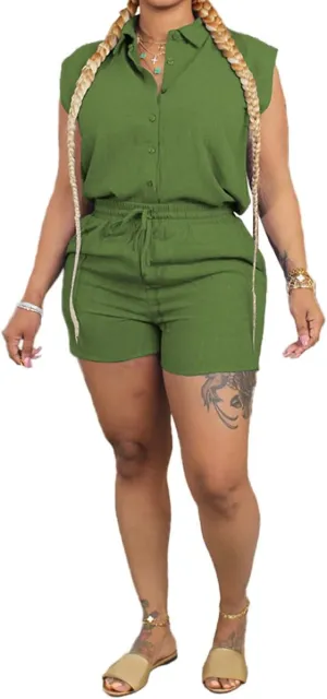 TOPSRANI Womens 2 Piece Outfits Bodycon Blazer Casual Tracksuit Sweatsuits Sleeveless Cute Lounge Shorts Pant Suits Set