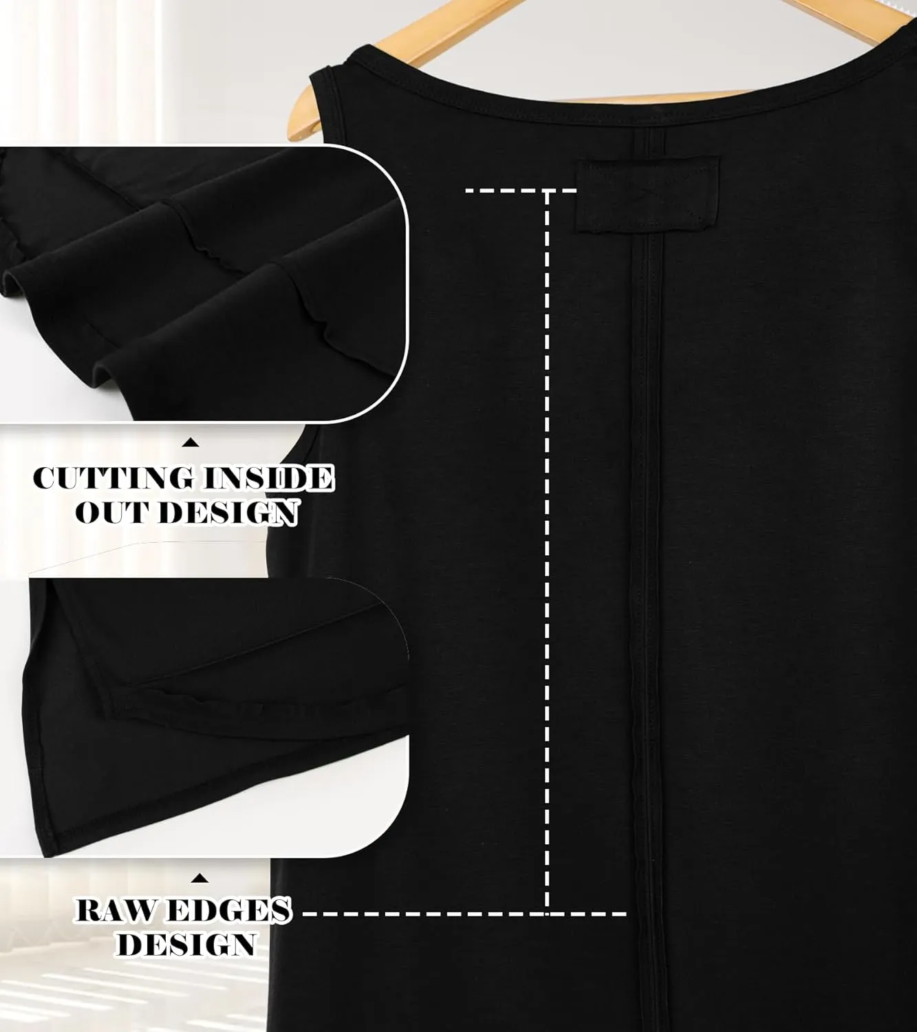 WIHOLL Loose Fit Tank Tops for Women Scoop Neck Summer Side Split Sleeveless Shirts 2025 Fashion